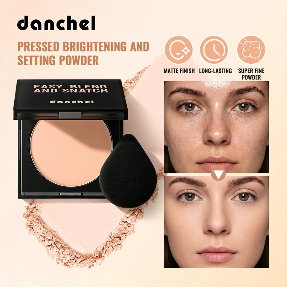 Matte Oil-Control Pressed Setting Powder for Face Makeup