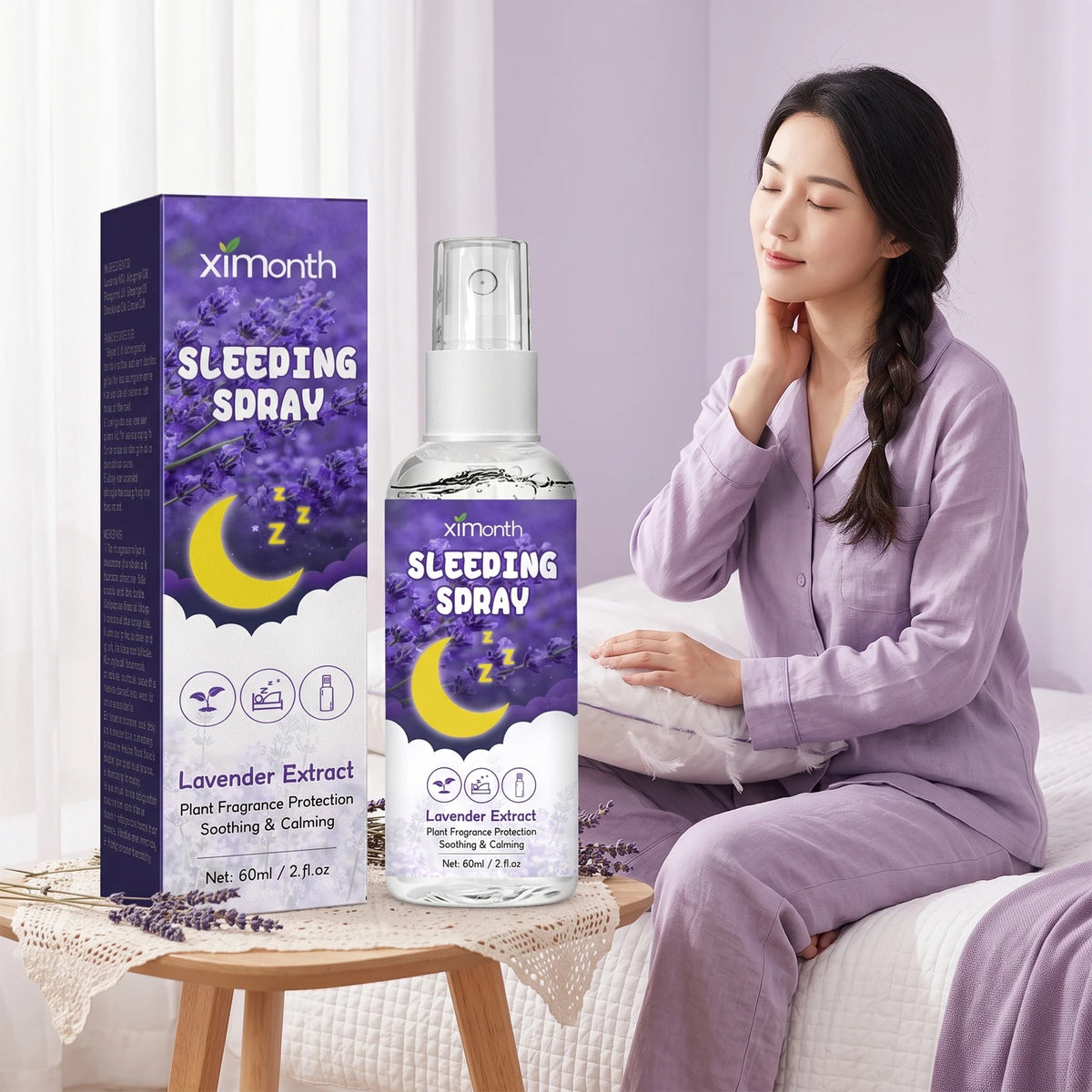 Lavender Calming Sleep Spray for Anxiety and Relaxation