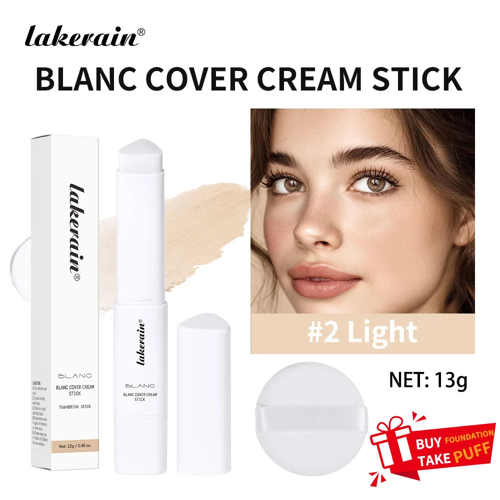 Color-Changing Foundation Stick with Built-in Blending Brush