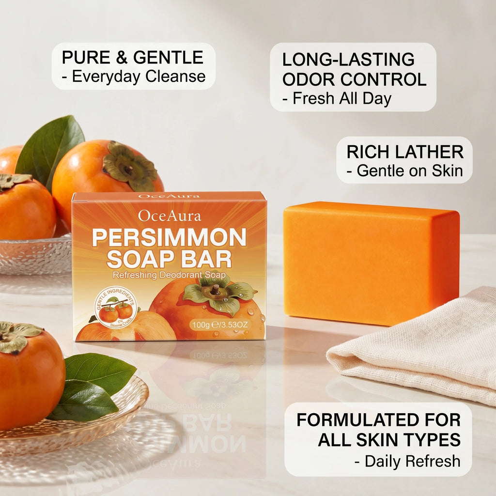 Persimmon Soap Bar for Natural Body Odor Deodorization