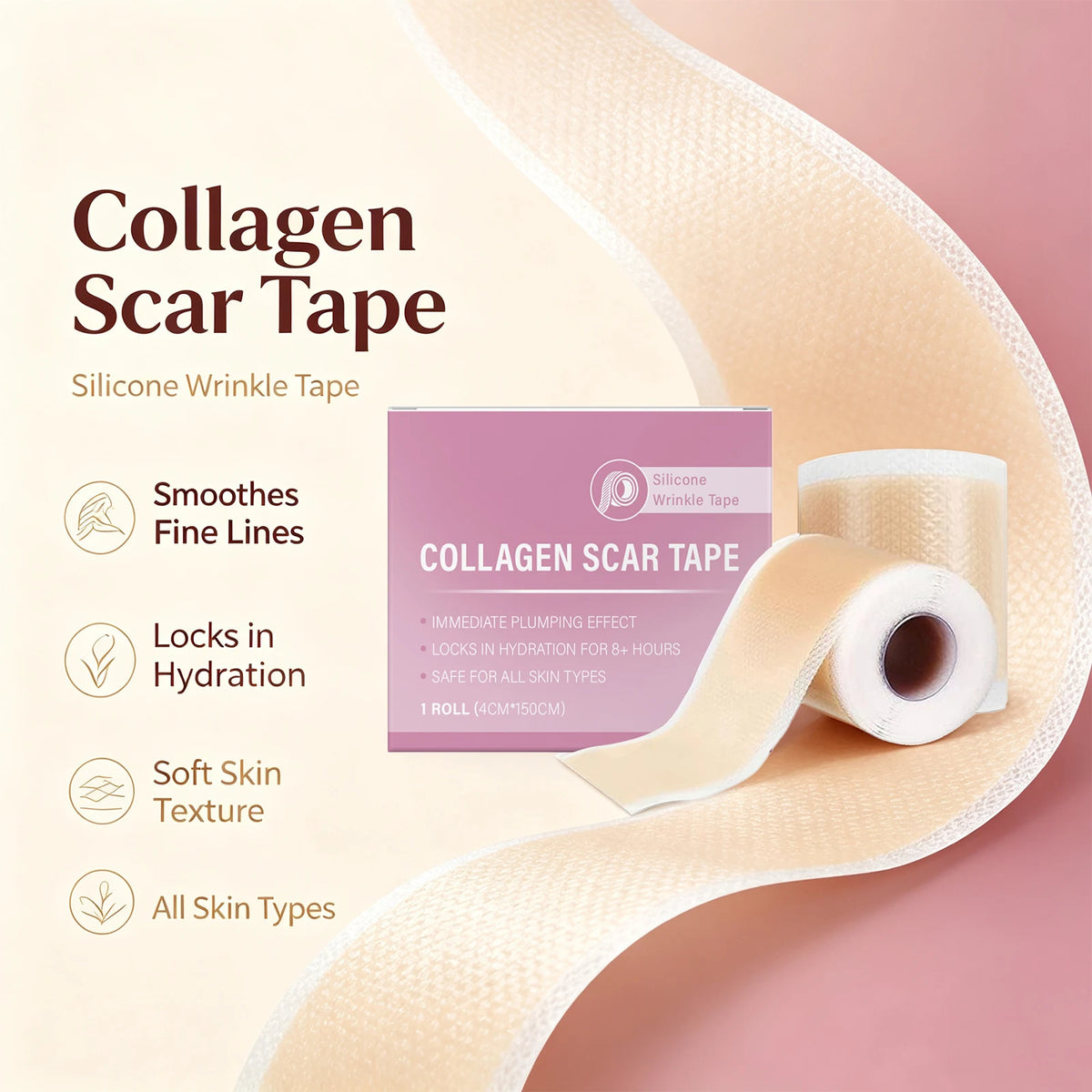 Silicone Collagen Scar and Wrinkle Tape