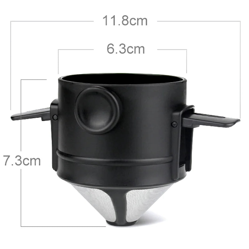 Portable Stainless Steel Reusable Coffee Drip Filter - 6