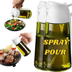 2-in-1 Dual Action Oil Spray and Pour Dispenser for Cooking
