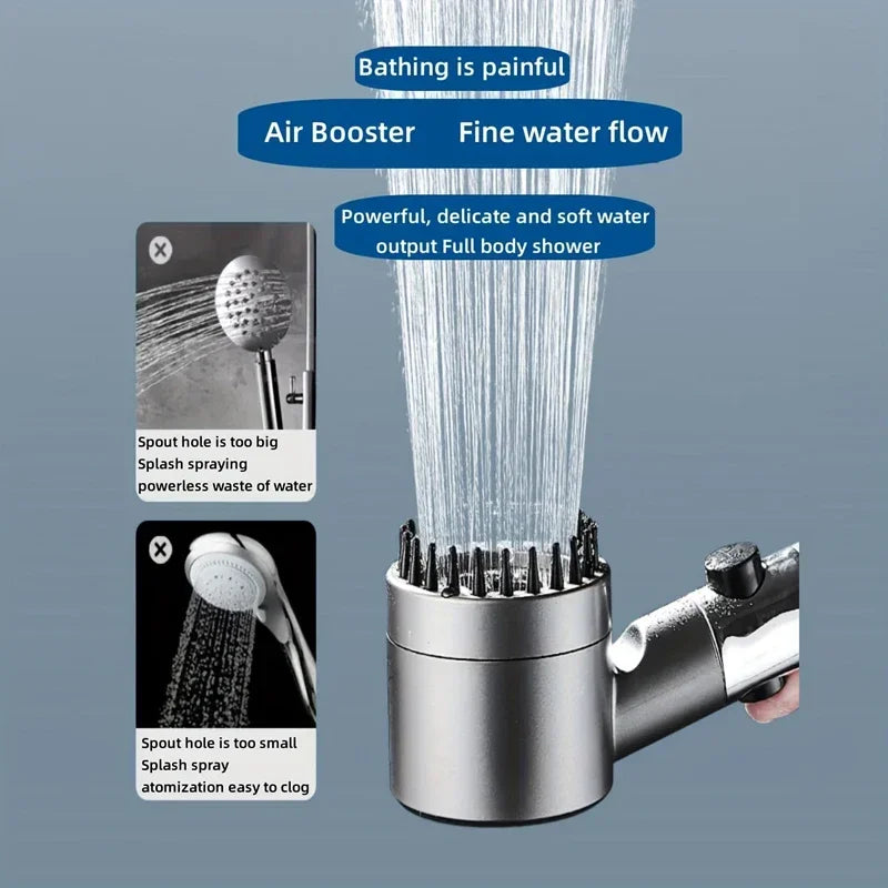 4-Mode High-Pressure Handheld Filtered Shower Head