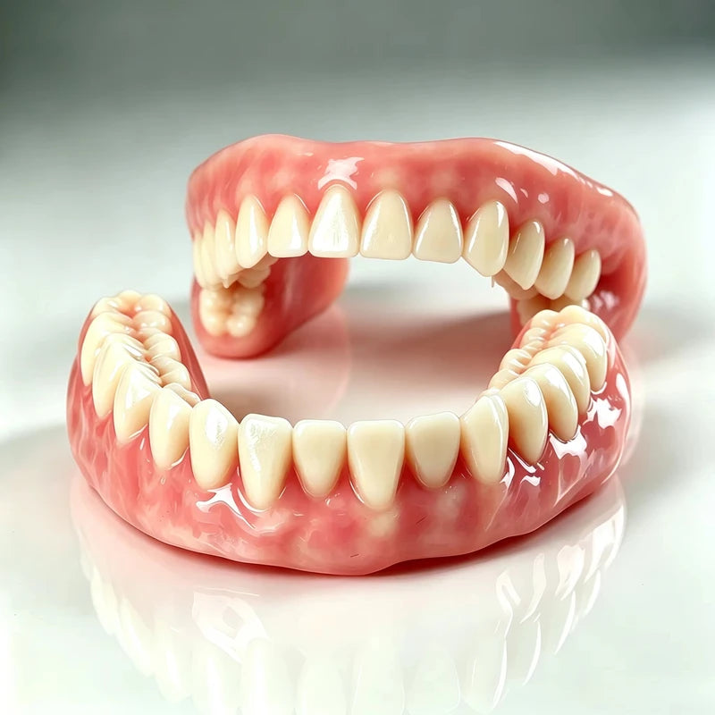 Instant Realistic Cosmetic Denture Set for Upper and Lower Teeth
