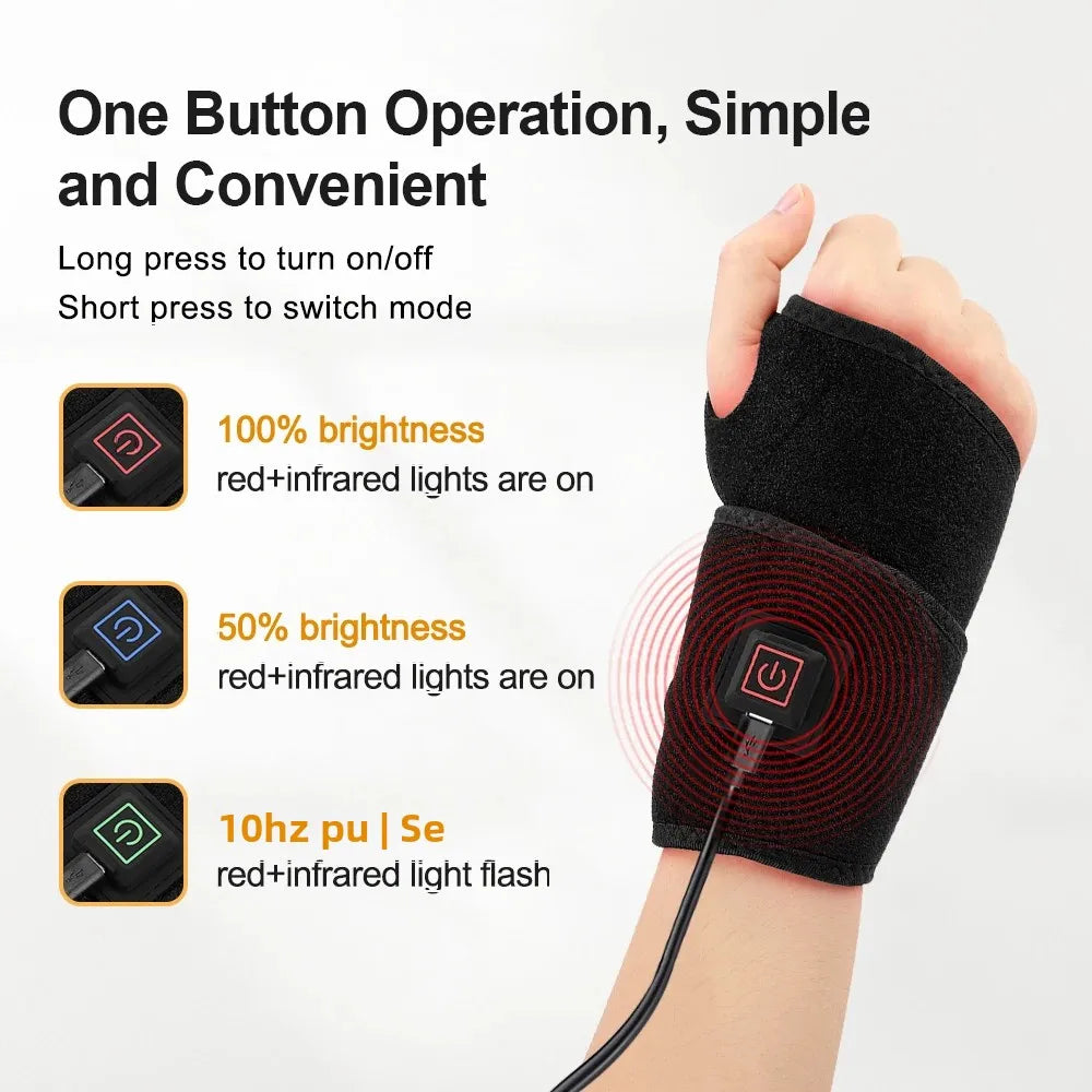 Infrared Red Light Therapy Wrist Brace for Pain Relief