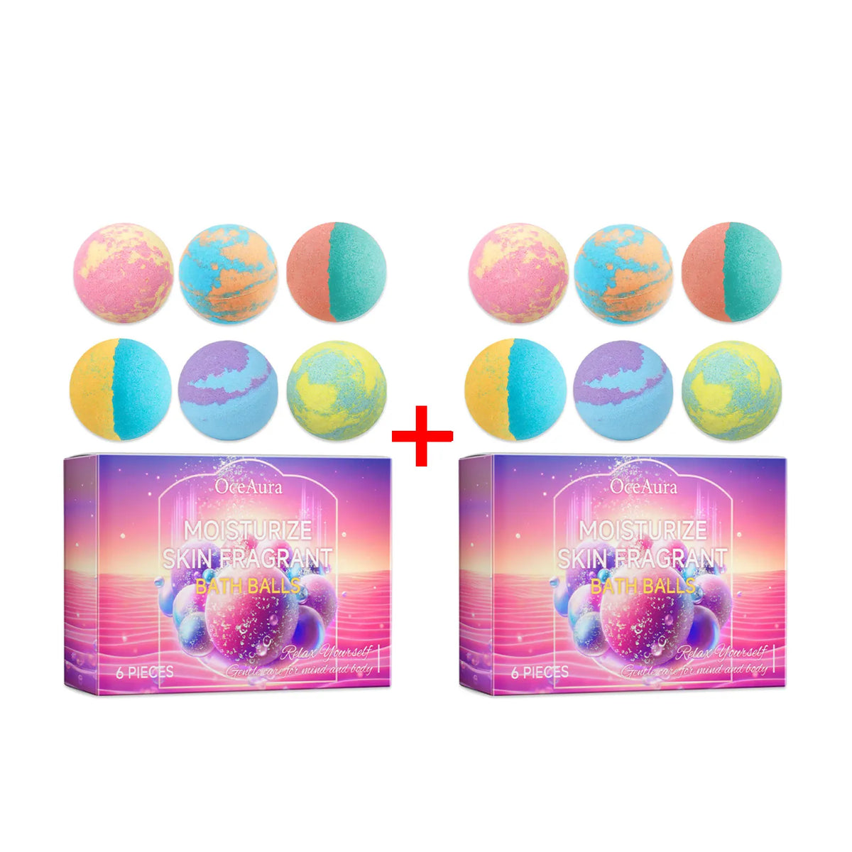 Relaxing Aromatherapy Bath Bomb Set for Skin Moisturizing