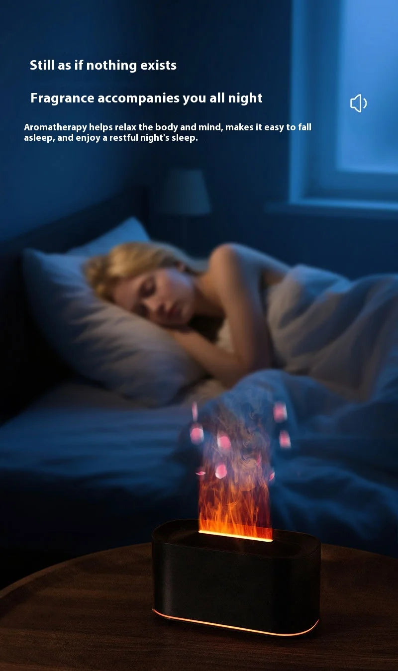 Flame Effect Aromatherapy Essential Oil Humidifier