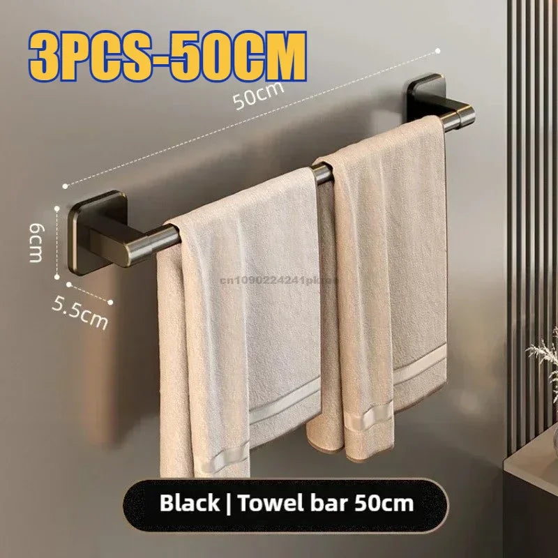 Wall Mounted No-Drill Bathroom Towel Rack - 16