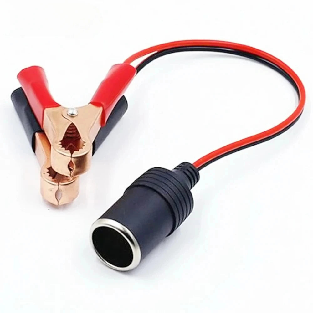 12V Battery Clip-on Cigarette Lighter Power Socket Adapter