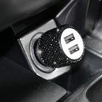 Dual Port Rhinestone USB Car Charger