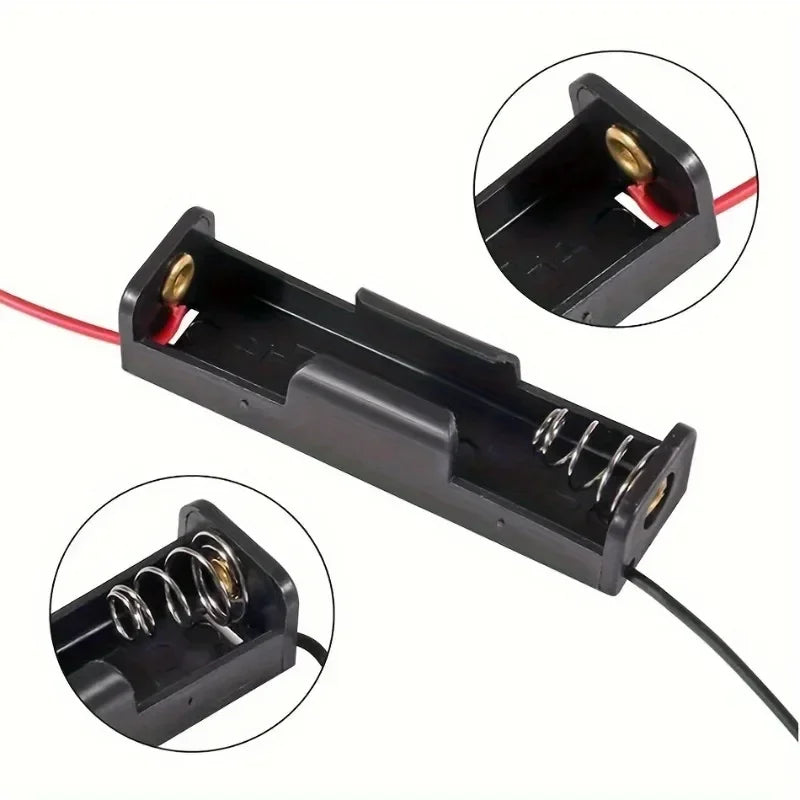 5-Pack 18650 Battery Holder Case with Wire Leads