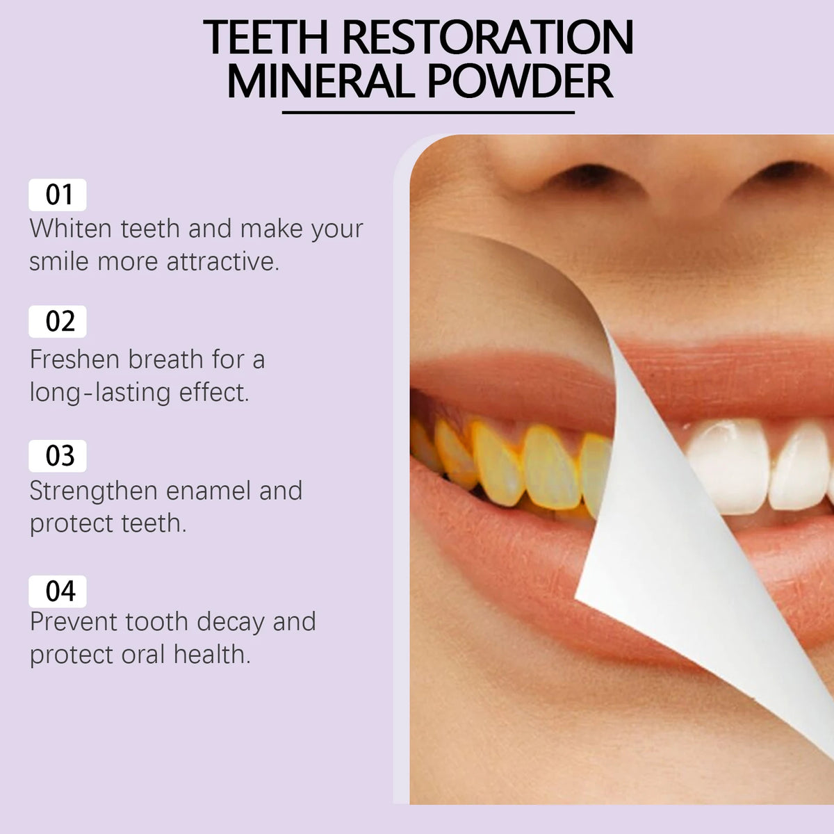Professional Teeth Whitening and Enamel Restoration Powder