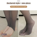 Fleece Lined Translucent Thermal Tights for Winter