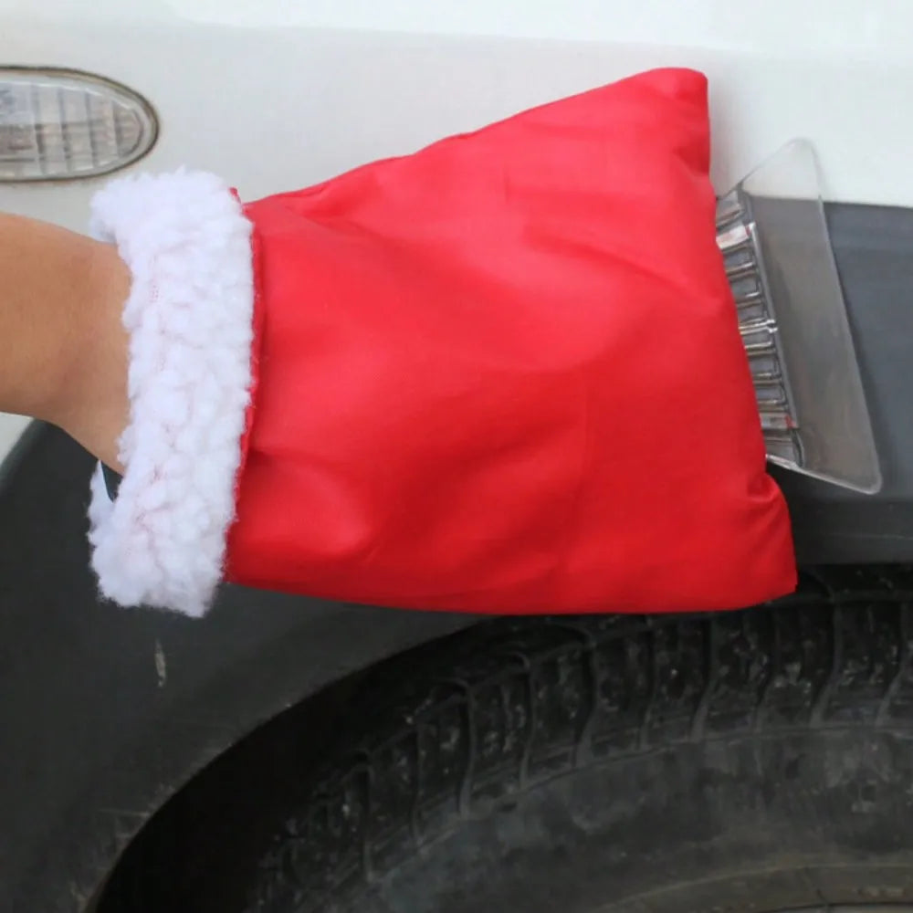 Insulated Ice Scraper Mitt for Car Windshield Winter Snow Removal - 8