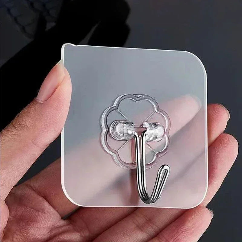 Transparent Self-Adhesive Heavy Duty Wall Hooks - 7