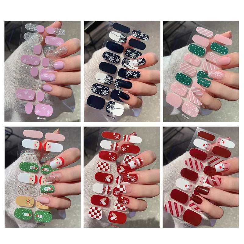 Christmas Snowflake Gel Nail Art Stickers - 7