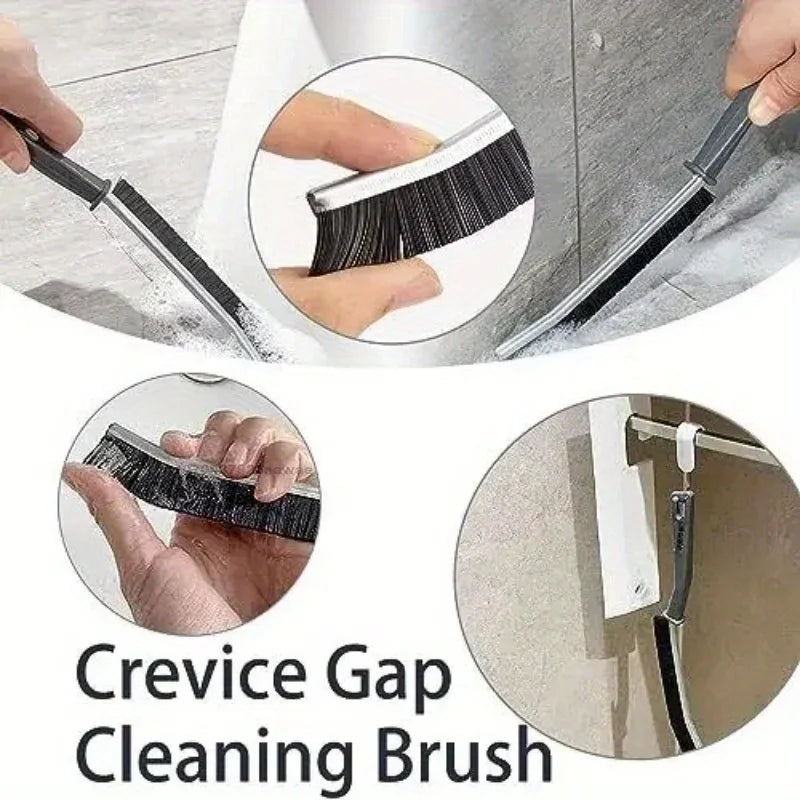 Hard-Bristled Crevice Cleaning Brush for Tight Gaps and Tiles - 1