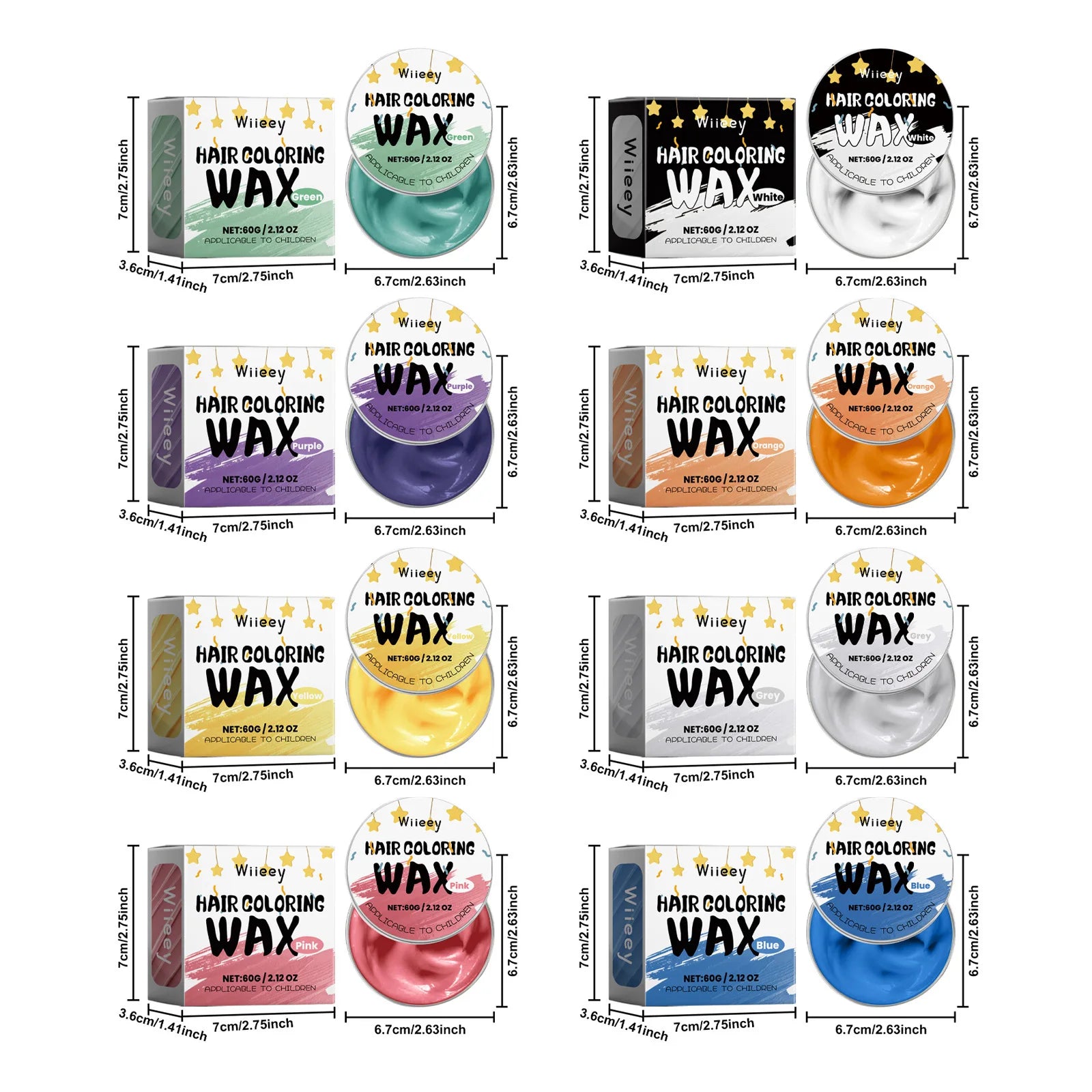 Temporary Hair Color Wax for Kids - 15