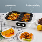 2-in-1 Electric Hot Pot and Grill for Indoor BBQ