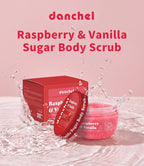 Raspberry Vanilla Sugar Body Scrub for Smooth Glowing Skin