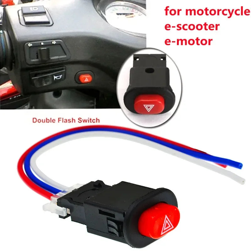 Motorcycle Hazard Light Double Flash Emergency Switch