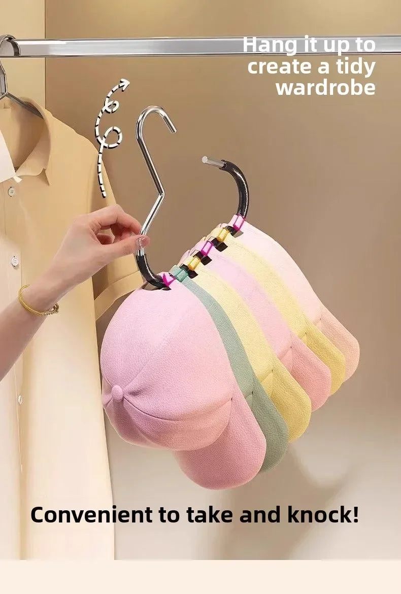 Multifunction Space Saving Hat and Accessory Organizer Hanger - 14