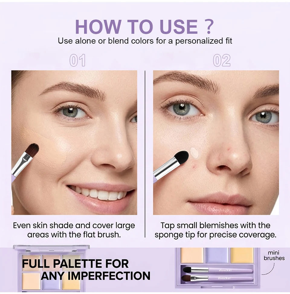 Multi-Shade Face Concealer and Color Correction Palette - 14