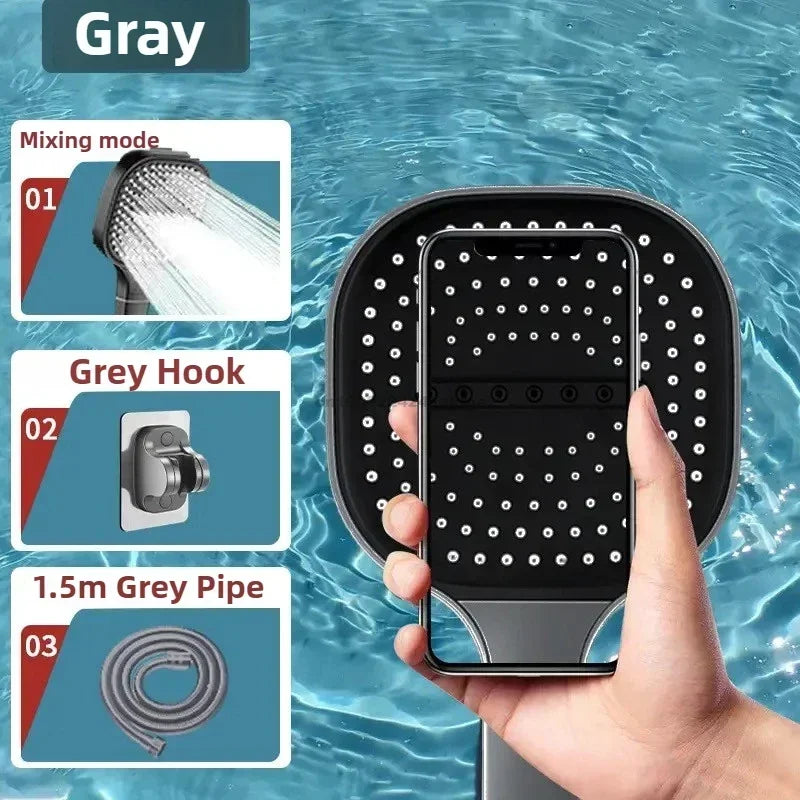3-Mode Adjustable High-Pressure Handheld Shower Head