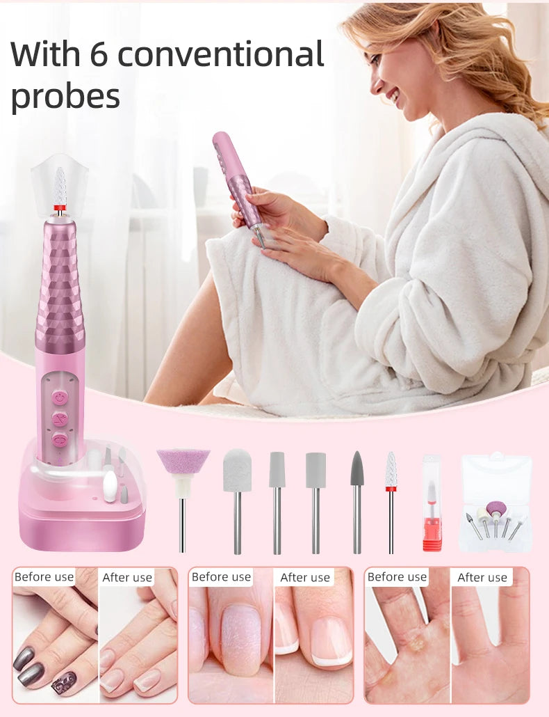 Cordless Electric Nail File and Manicure Drill Kit