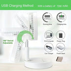 Portable Retractable Folding Desk and Floor Fan