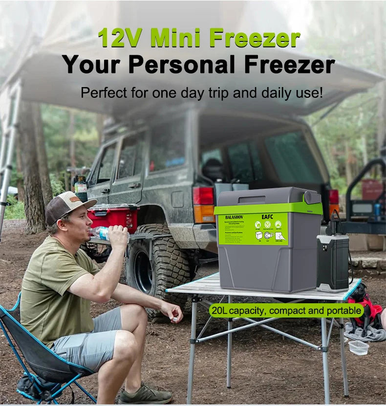 Portable 20L Electric Cooling and Heating Fridge for Travel - 12
