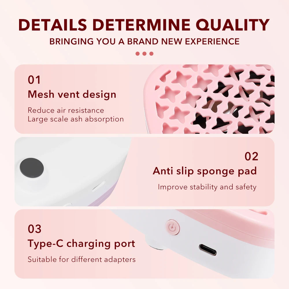 Compact Brushless Nail Dust Collector for Manicures