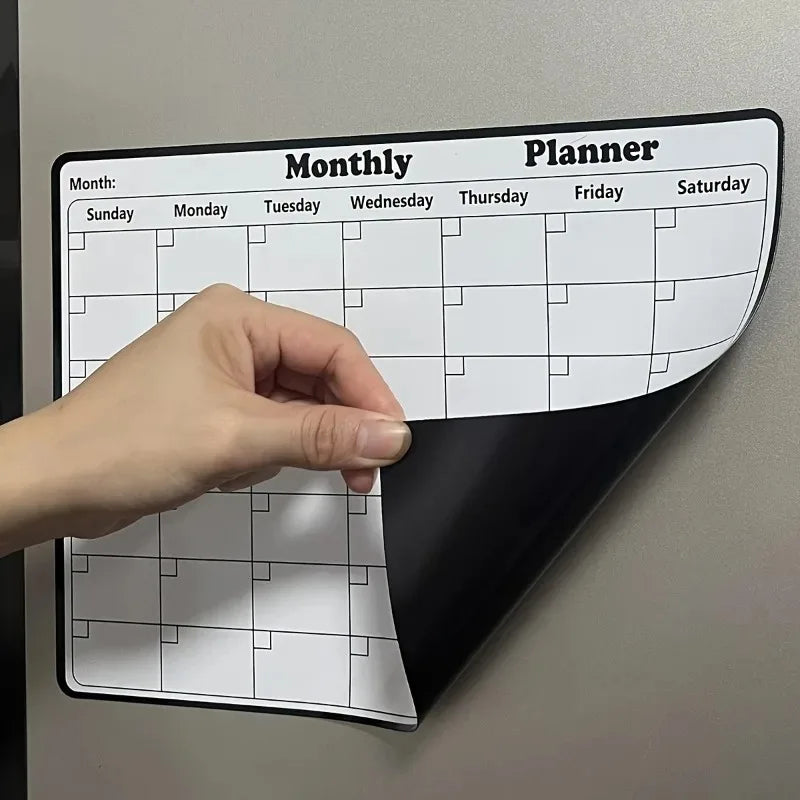 Magnetic Refrigerator Dry Erase Monthly Calendar Planner - 1