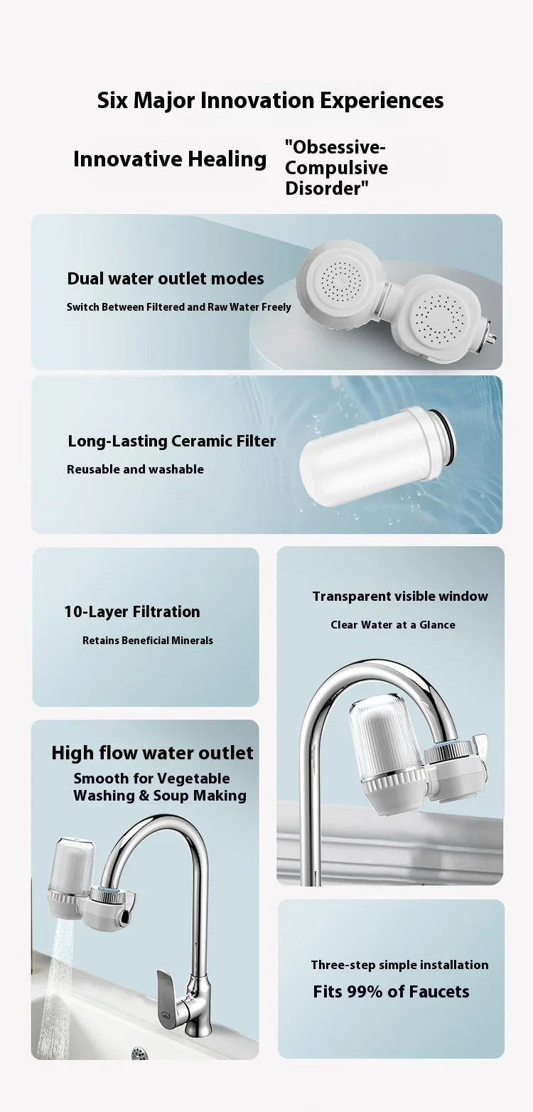 Universal Kitchen Faucet Water Purifier Tap Filter