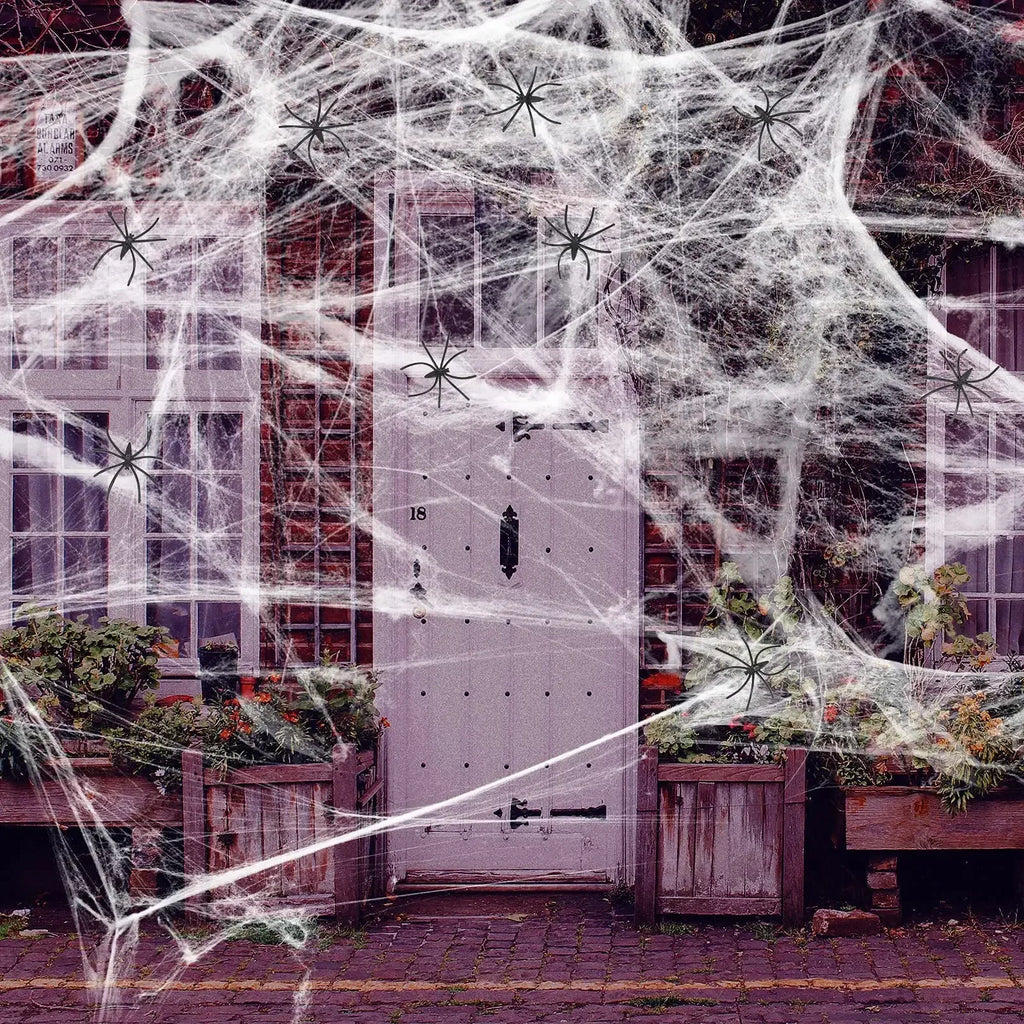 Artificial Spider Web for Halloween Decorations