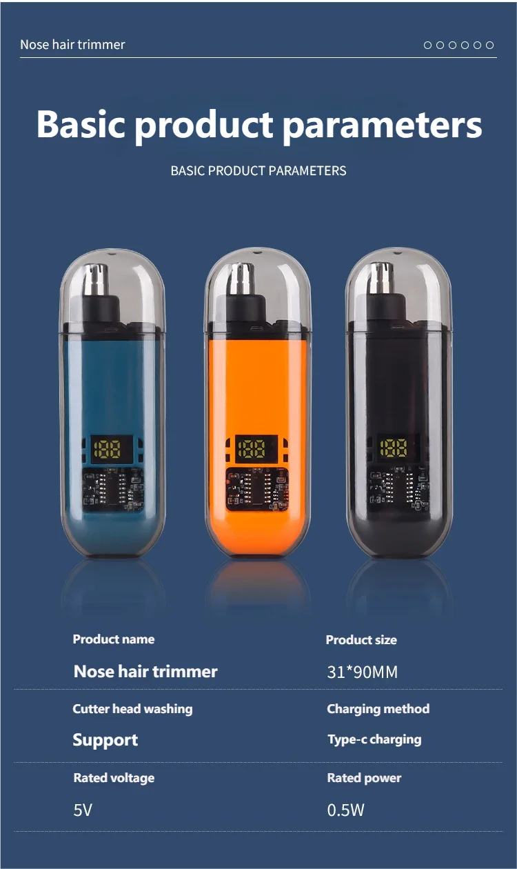 Rechargeable Portable Nose and Ear Hair Trimmer