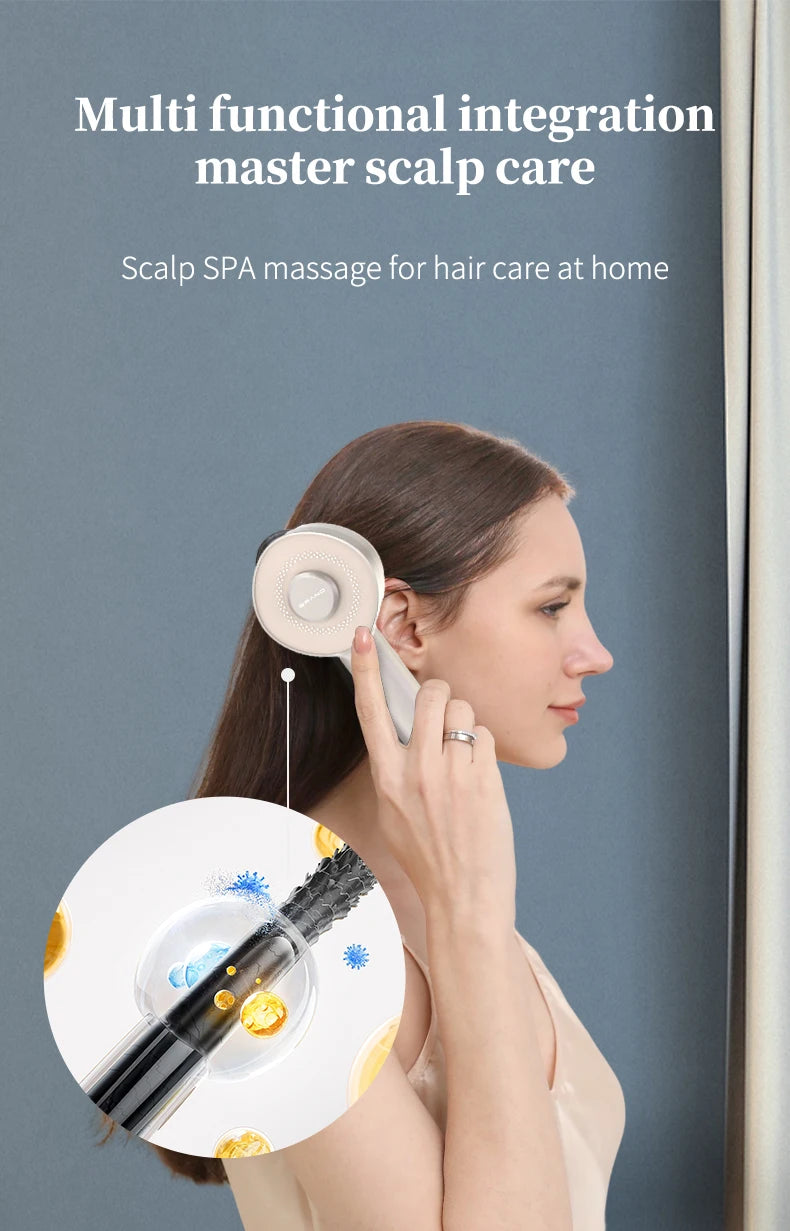 Electric Scalp Massager and Hair Serum Applicator Comb