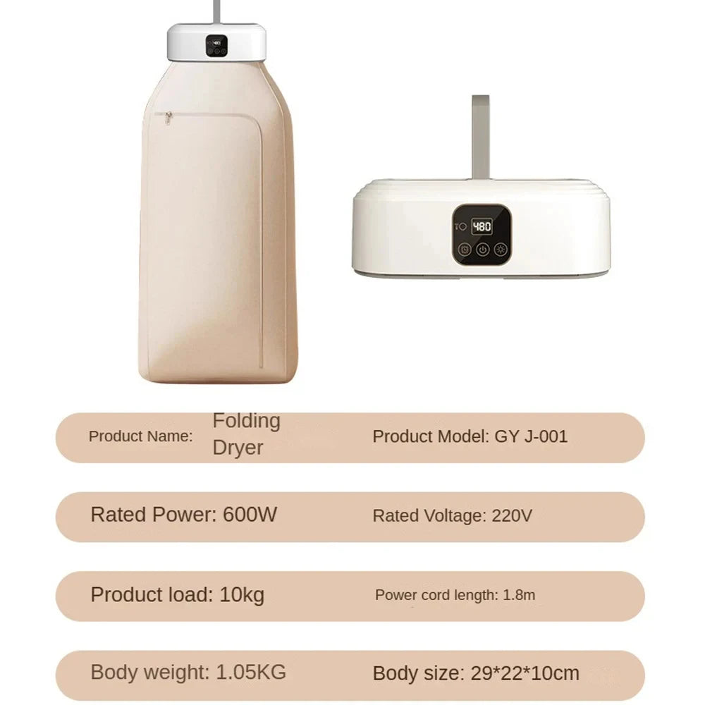 Portable Electric Clothes Dryer with Remote Control - 6