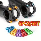 6-Piece M5x18mm Colored Bike Stem and Handlebar Bolt Set