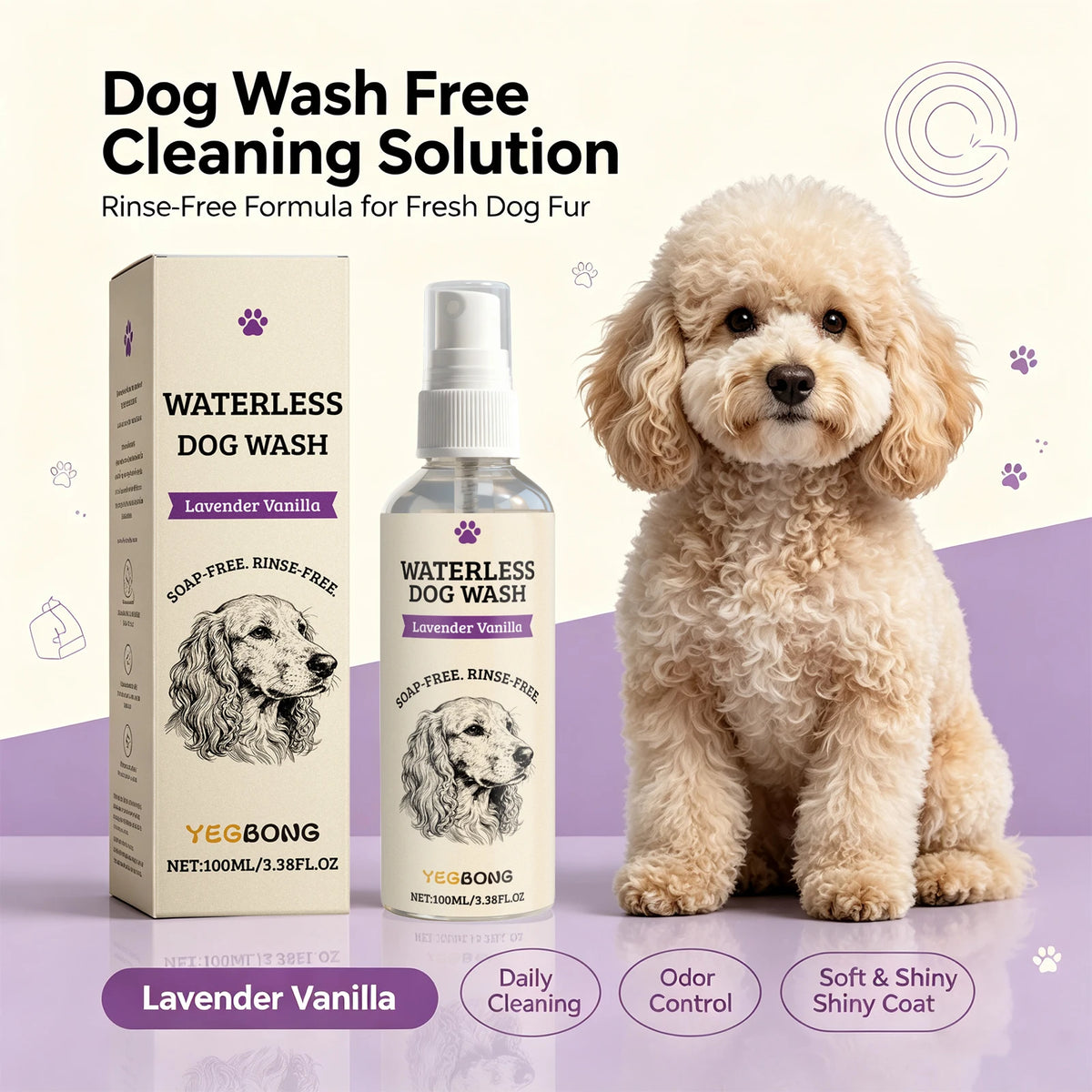 Waterless Pet Shampoo Spray for Dogs
