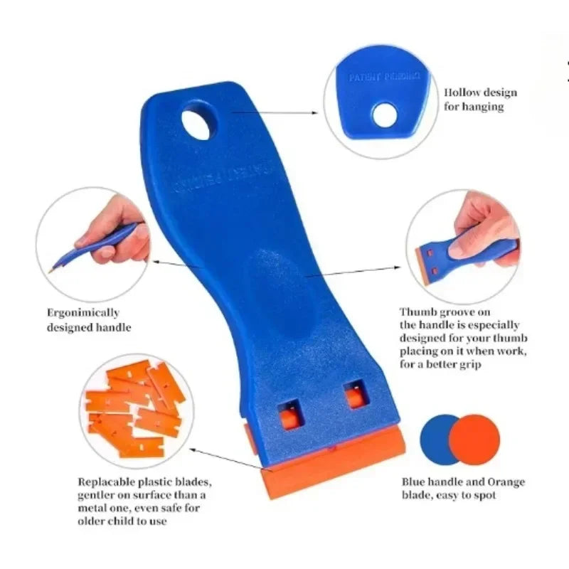 Plastic Razor Scraper Set for Stickers and Decal Removal