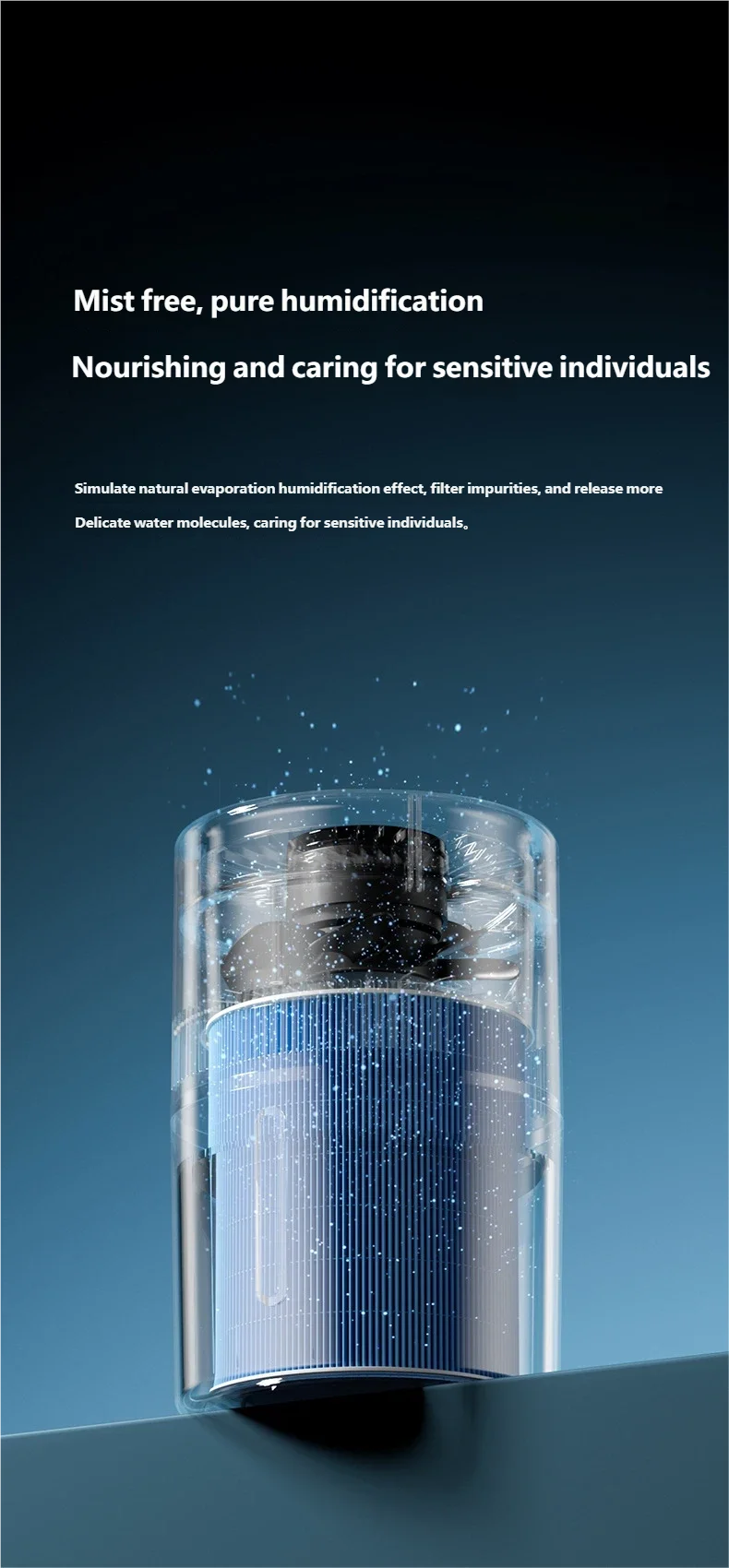 Desktop Humidifier with Quiet Mist for Home and Office