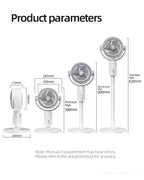 360 Degree Quiet Adjustable Standing Air Circulation Fan