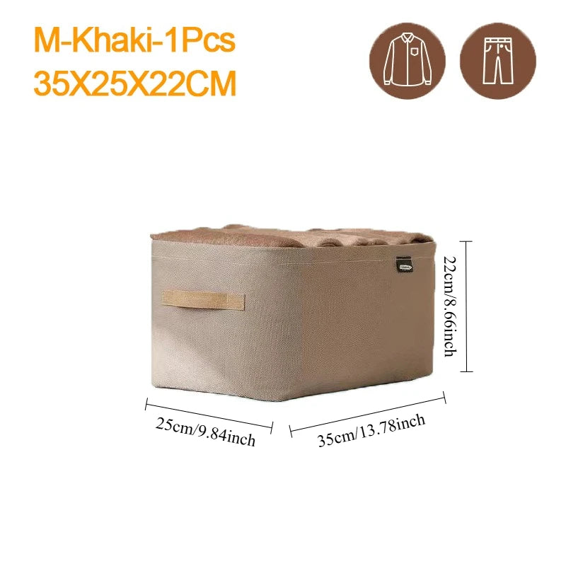 Foldable Fabric Clothing and Closet Organizer Storage Box