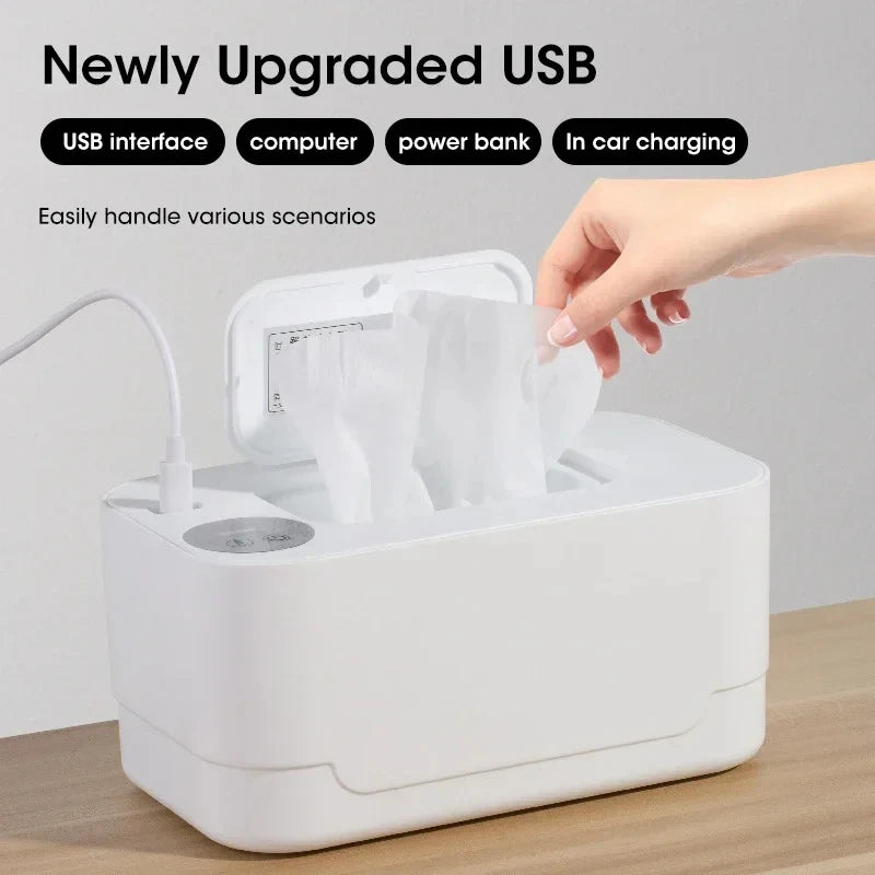 Portable Baby Wipe Warmer with LED Temperature Display