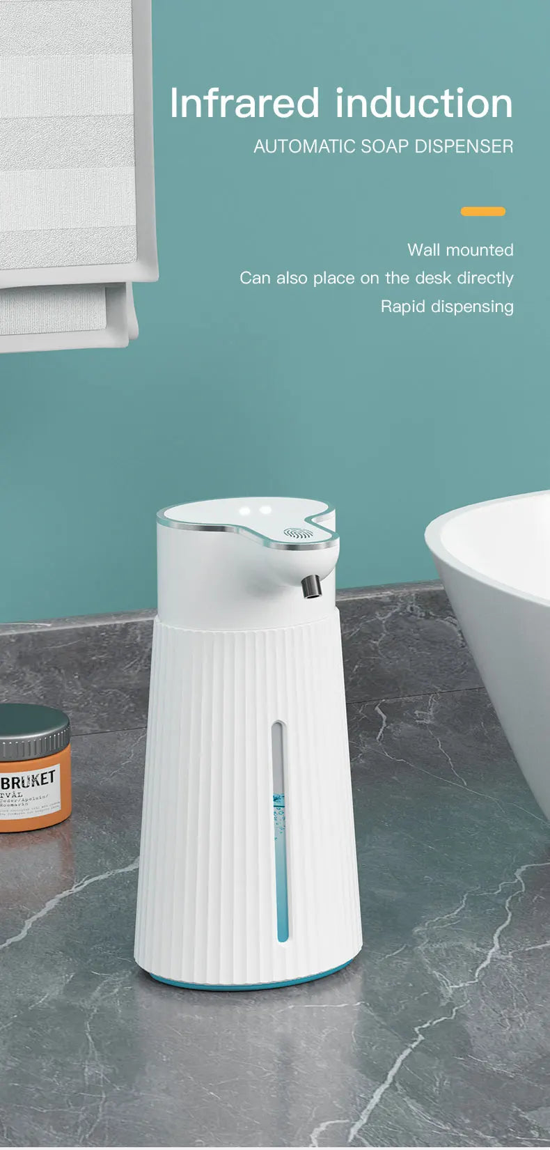 Automatic Infrared Sensor Soap Dispenser for Bathroom - 7
