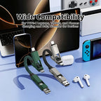 4-in-1 Fast Charging Keychain Cable with Digital Display