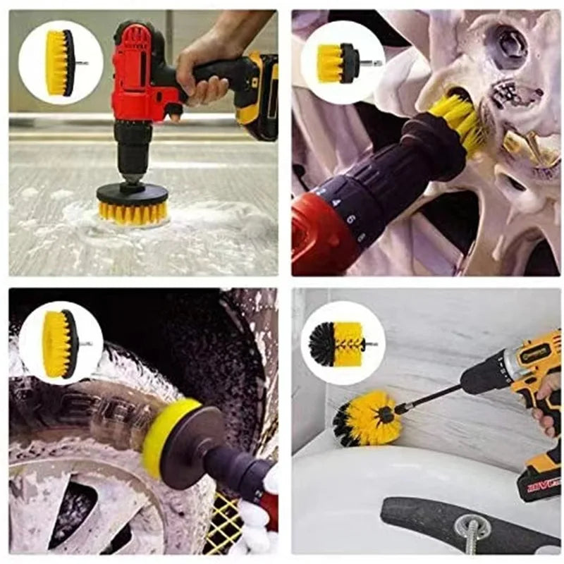 Electric Drill Power Scrubber Brush Kit for Deep Cleaning