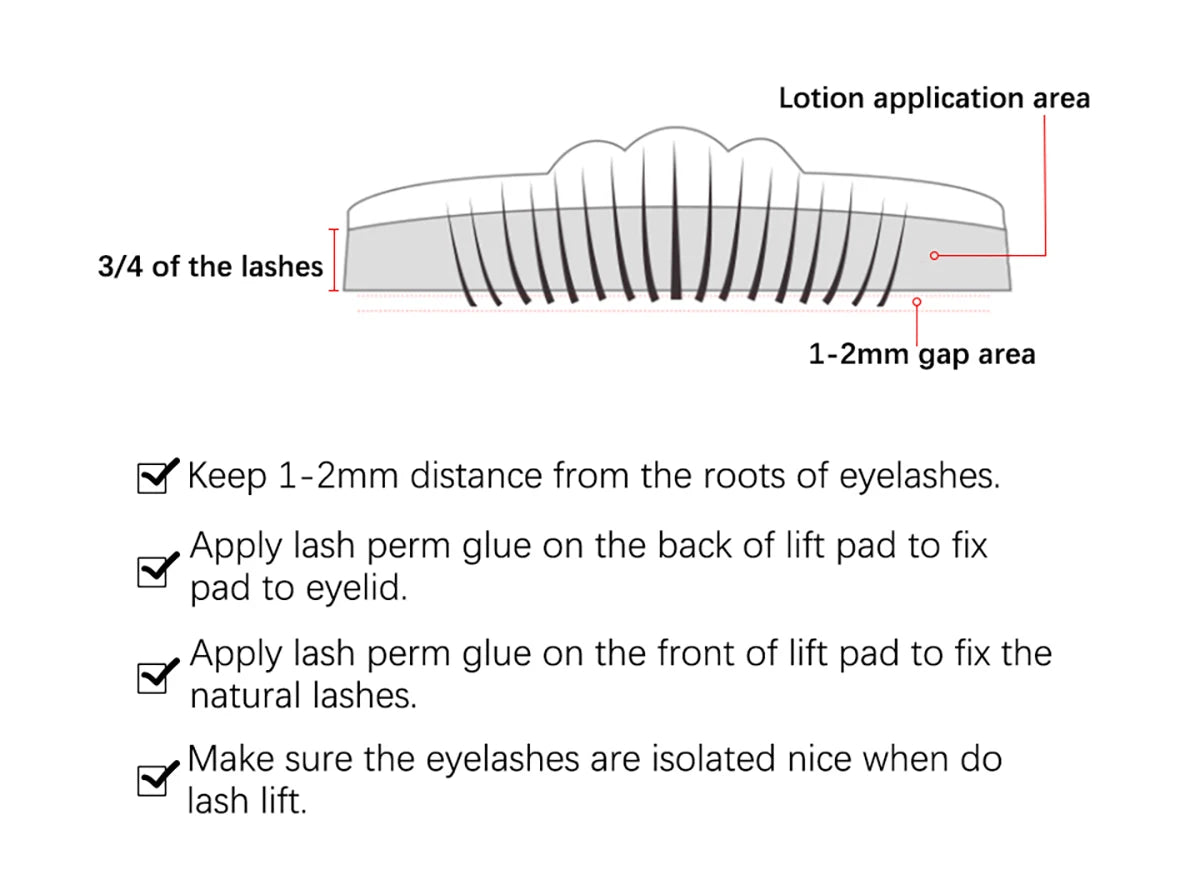 Professional Semi-Permanent Eyelash Lifting and Curling Kit - 9